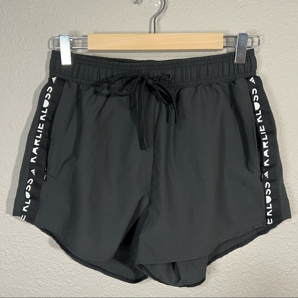 Adidas Karlie Kloss Running Shorts Black w/ White Accents Sz S - Picture 2 of 9